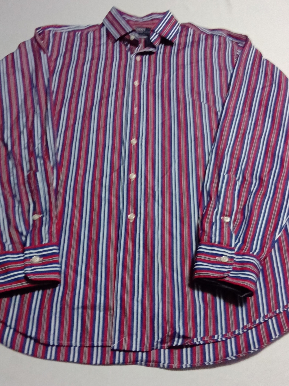 Ralph Lauren Red, Blue & White Striped Dress Shirt